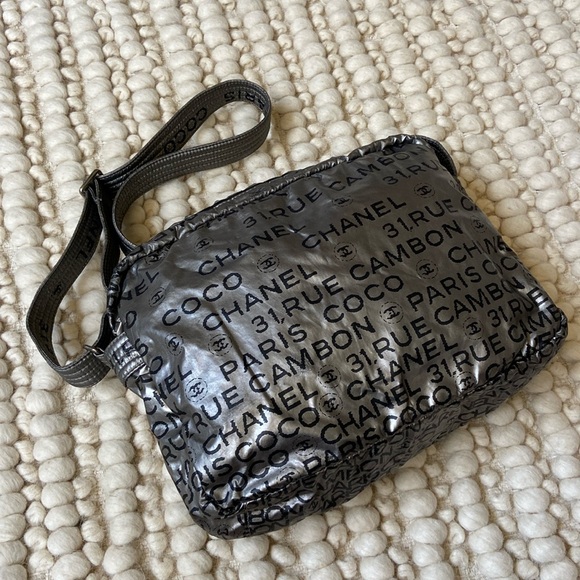 Chanel Silver Nylon Crossbody - Picture 1 of 17